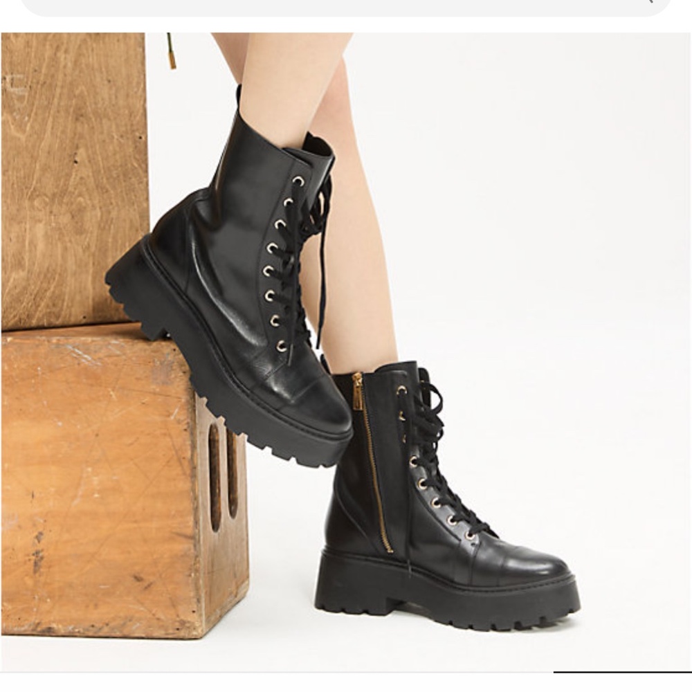 Michael Kors Blake Leather Combat boot